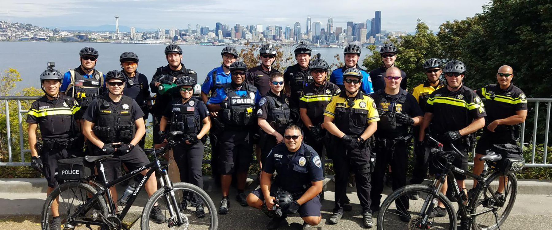 Bicycle officers in uniform